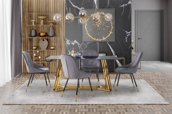 stół glamour w salonie
